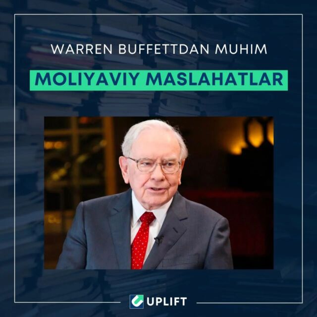 W. Buffettdan muhim moliyaviy maslahatlarPUL TOPISH HAQIDA: Hech qachon yagona daromadga bog'lanib qolmang. Ikkinchi manbani yaratish uchun investitsiya qiling.PULNI JAMG'ARISH HAQIDA:Xarajatlardan qolganini jamg'armang, jamg'armadan qolganini xarajat qiling.PULNI SARFLASH HAQIDA:Sizga zarur bo'lmagan narsalarni sotib olaversangiz, tez orada sizga zarur bo'lgan narsalarni sotishingizga to'g'ri keladi.RISK QILISH HAQIDA:Daryoning chuqurligini ikki oyog'ingiz bilan o'lchamang.INVESTITSIYA HAQIDA:Siz qila oladigan eng muhim investitsiya bu o'zingizga qiladigan investitsiyadir.↗️ @uplift.uz........#halol #investitsiya #investing #stocks #aksiya #treyding #trading #islommoliyasi #trader #treyder #moliya #uz #uzbekvideo #tashkent #uzbekistan #birja #moliyabozori #moliyaviy #bozor #biznes #trend #trending #pul #upliftuz